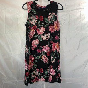 Black Floral Mini Dress Apt. 9 Size M